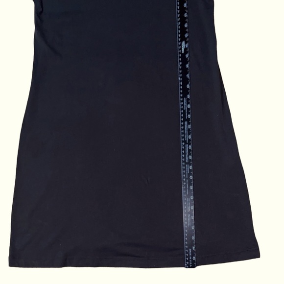 ViVi By Violet Weekend Ruffle Puff Sleeve Charcoal Black Dress 100% Cotton S - Picture 13 of 15